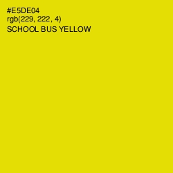 #E5DE04 - School bus Yellow Color Image